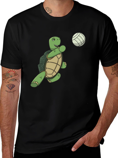 Turtle Playing Volleyball Graphic Tee