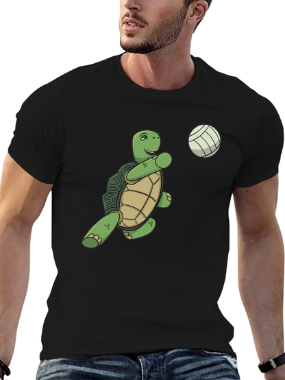 Turtle Playing Volleyball Graphic Tee
