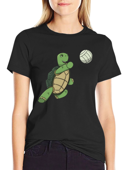 Turtle Playing Volleyball Graphic Tee
