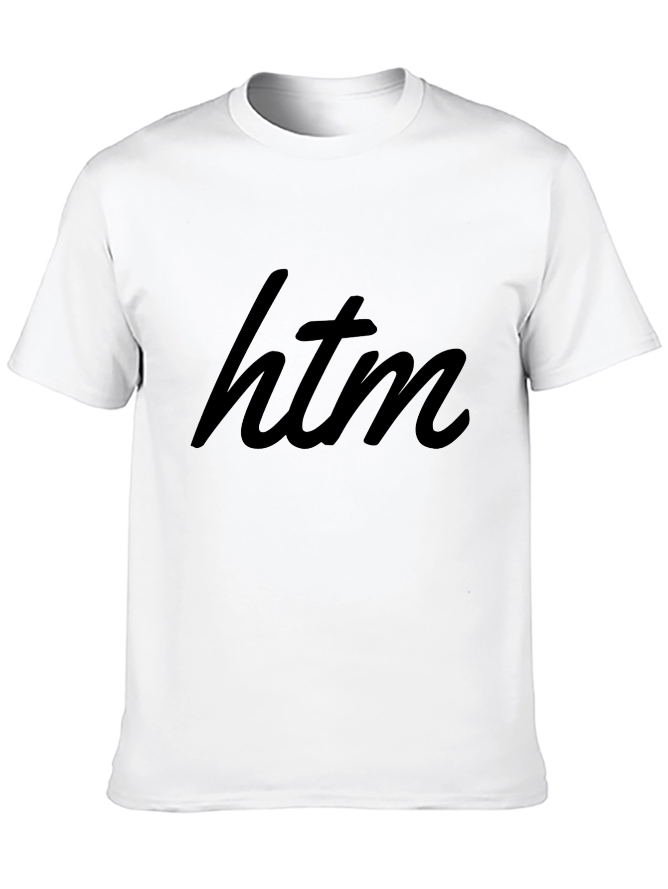 Stylish Black HTM Graphic Tee - Modern Casual Wear