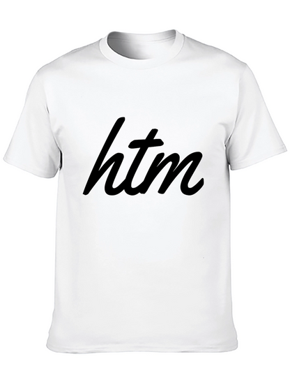 Stylish Black HTM Graphic Tee - Modern Casual Wear