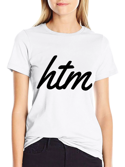 Stylish Black HTM Graphic Tee - Modern Casual Wear