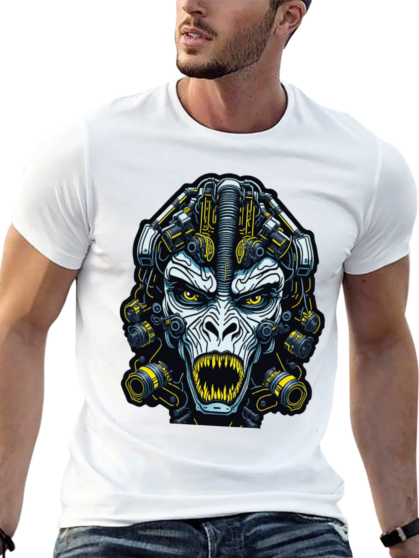 Cyberpunk Ape Graphic T-Shirt