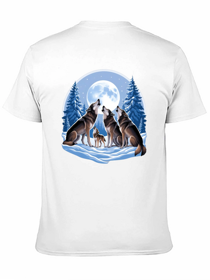Wolf Pack Moon Graphic Tee - Black