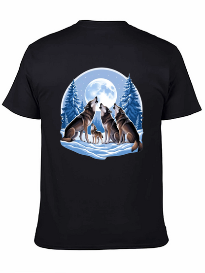 Wolf Pack Moon Graphic Tee - Black
