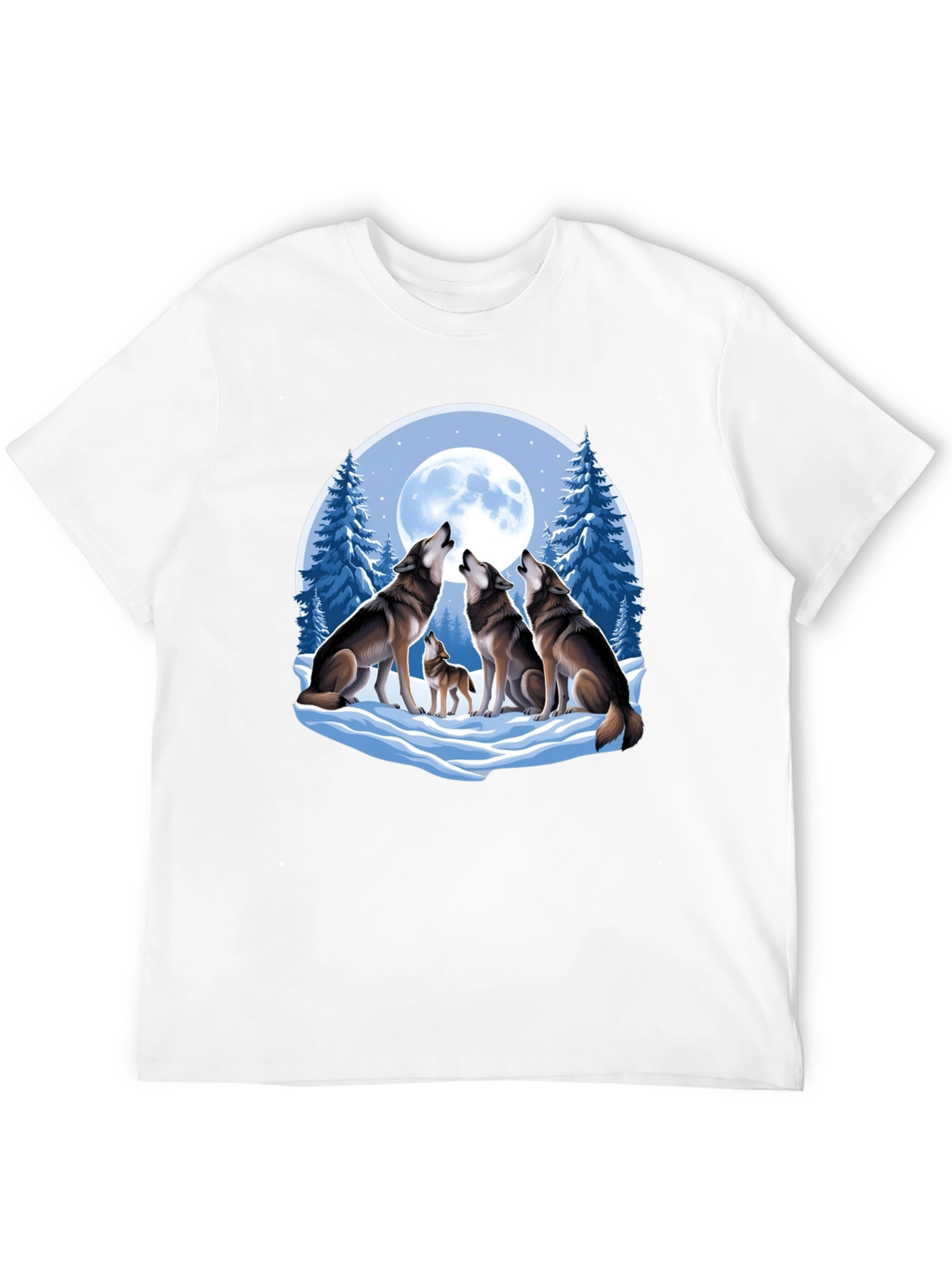 Wolf Pack Moon Graphic Tee - Black