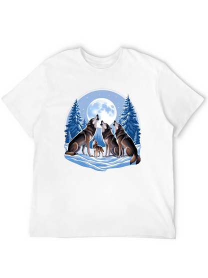 Wolf Pack Moon Graphic Tee - Black