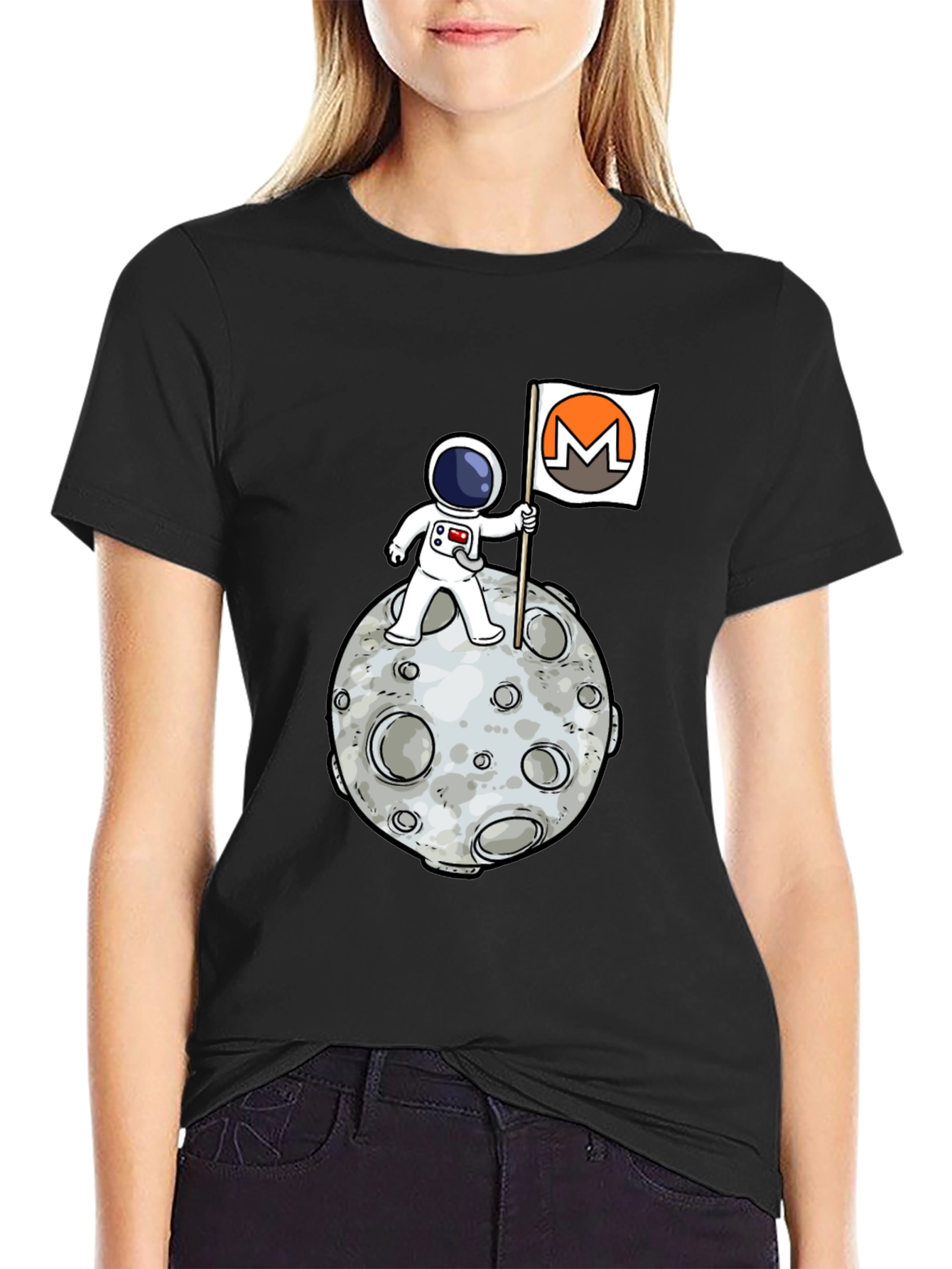 Monero Moon Landing T-Shirt - Crypto Astronaut