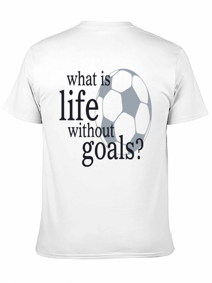 Soccer Life Goals T-Shirt | Mens Black Graphic Tee