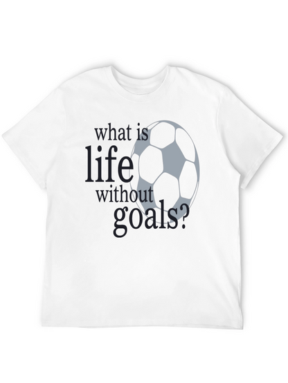 Soccer Life Goals T-Shirt | Mens Black Graphic Tee