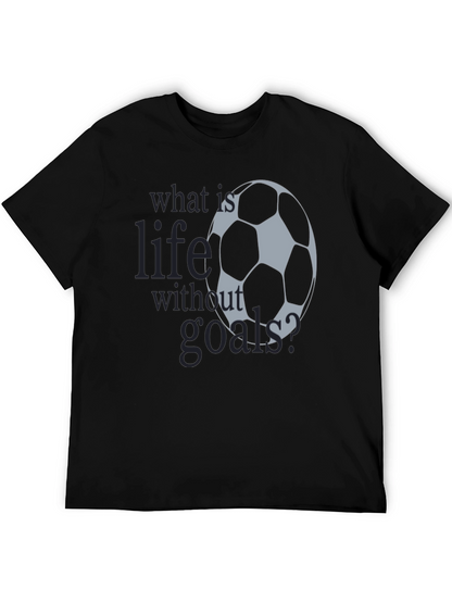 Soccer Life Goals T-Shirt | Mens Black Graphic Tee