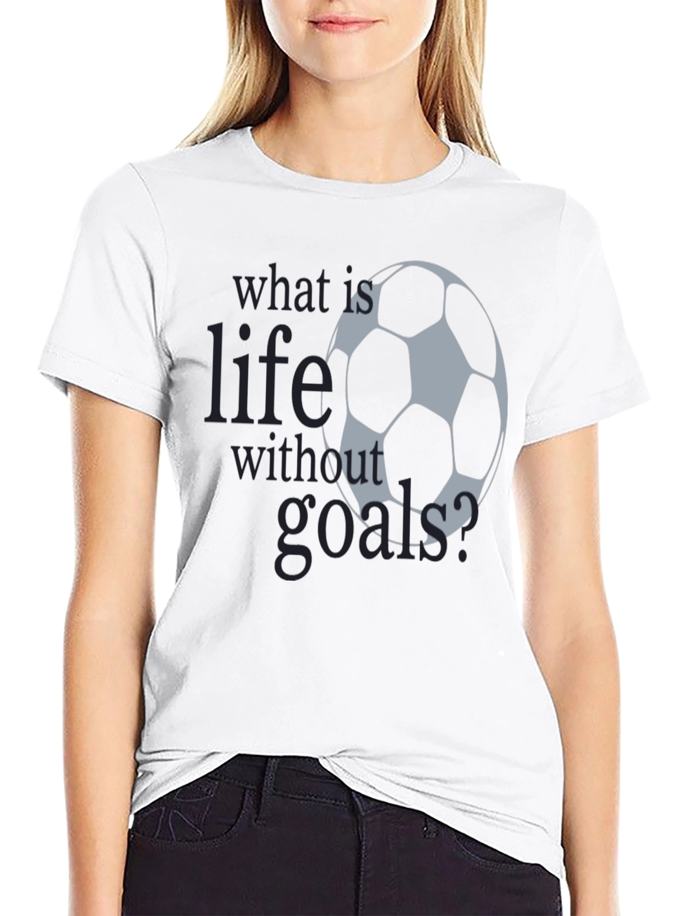 Soccer Life Goals T-Shirt | Mens Black Graphic Tee