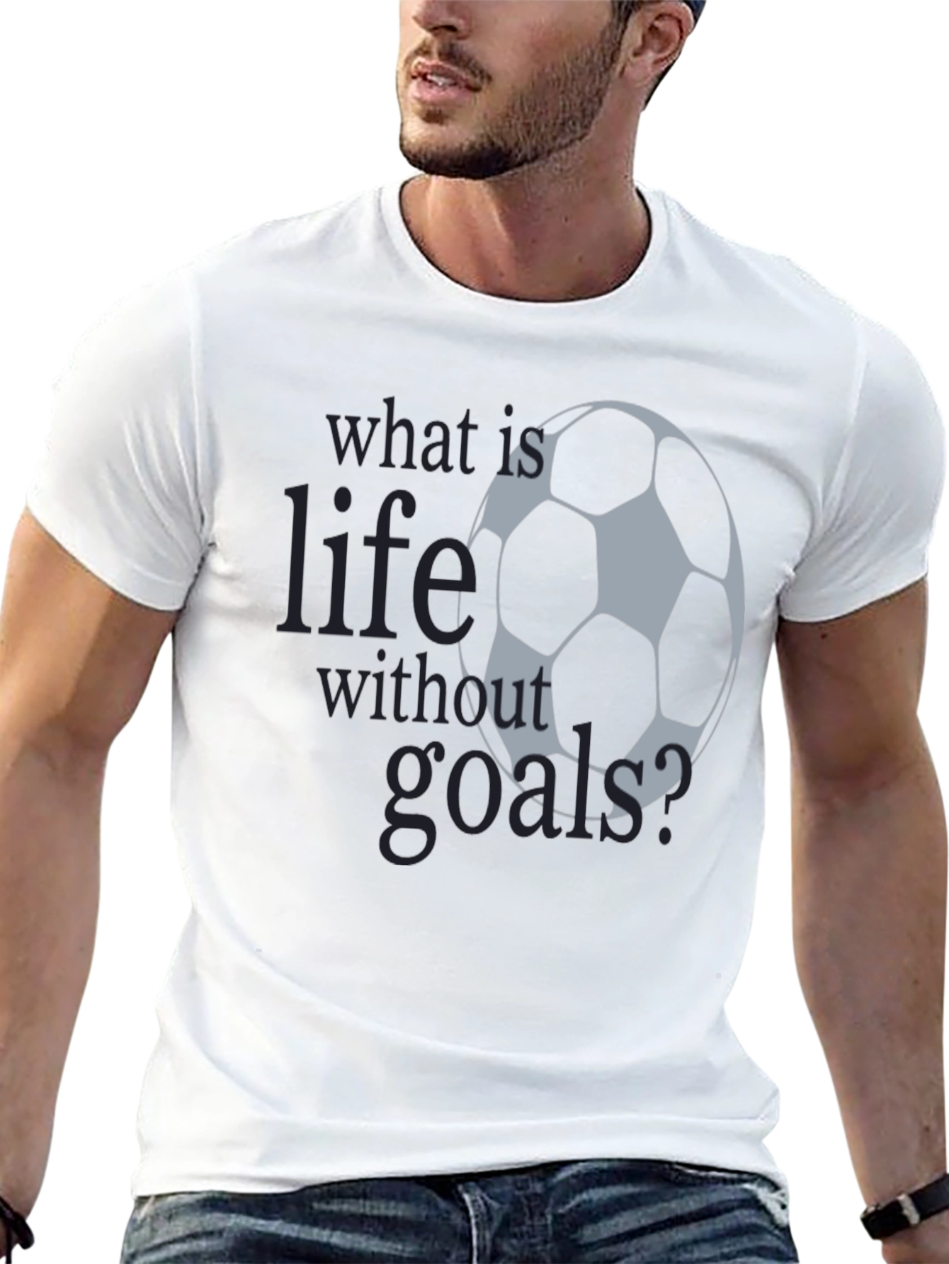 Soccer Life Goals T-Shirt | Mens Black Graphic Tee