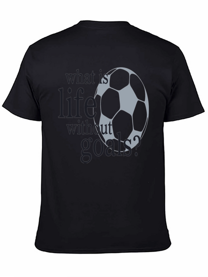 Soccer Life Goals T-Shirt | Mens Black Graphic Tee