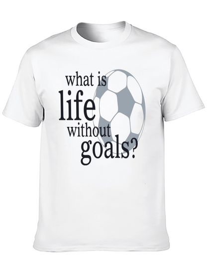 Soccer Life Goals T-Shirt | Mens Black Graphic Tee