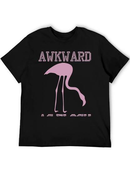 Awkward Flamingo Graphic Tee - Humor T-Shirt