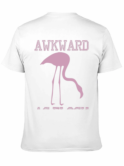 Awkward Flamingo Graphic Tee - Humor T-Shirt
