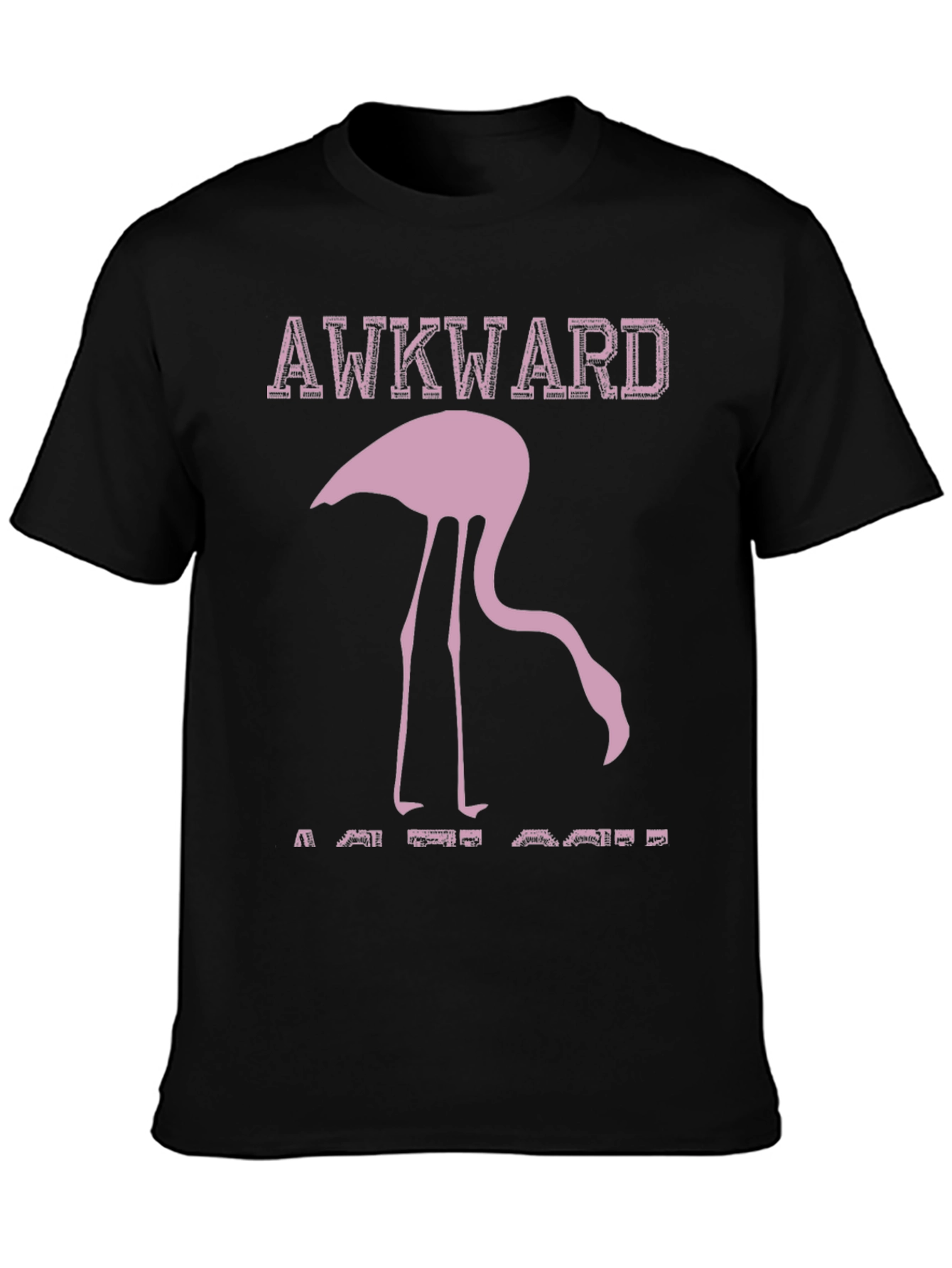 Awkward Flamingo Graphic Tee - Humor T-Shirt