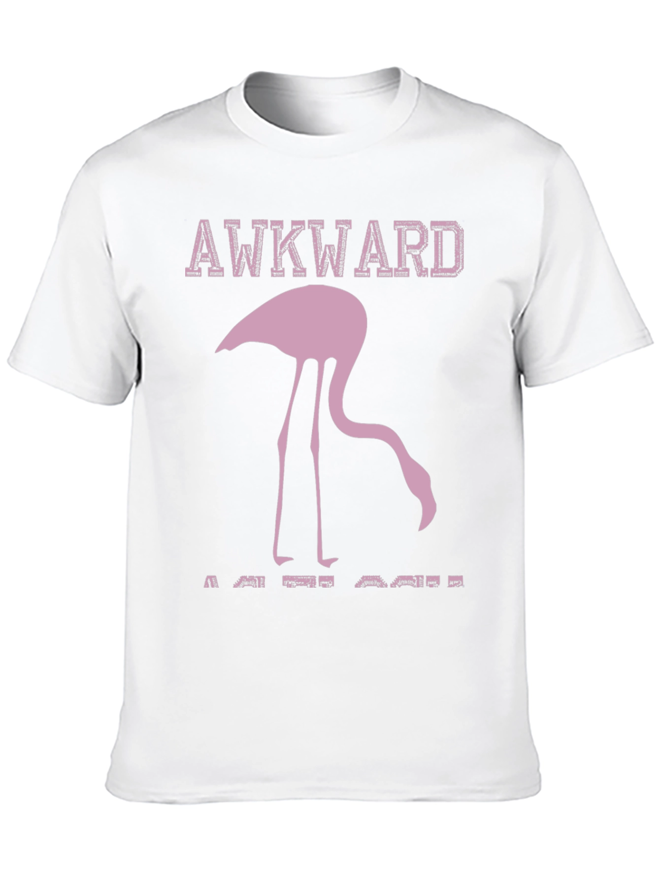 Awkward Flamingo Graphic Tee - Humor T-Shirt