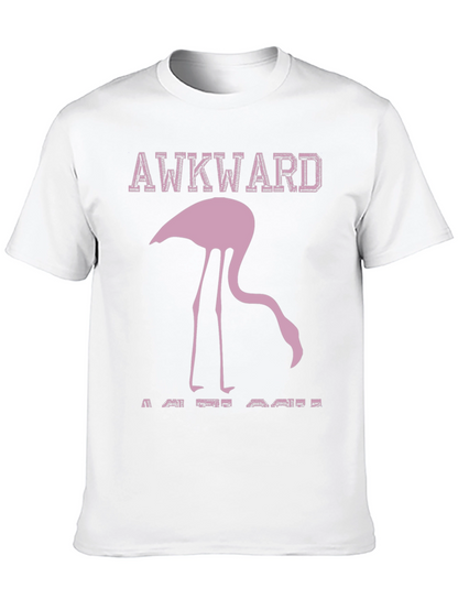 Awkward Flamingo Graphic Tee - Humor T-Shirt
