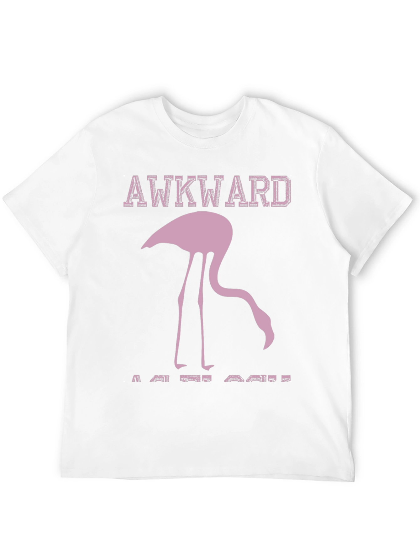 Awkward Flamingo Graphic Tee - Humor T-Shirt