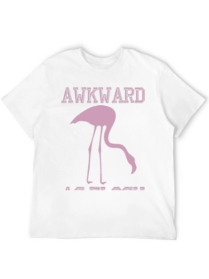 Awkward Flamingo Graphic Tee - Humor T-Shirt