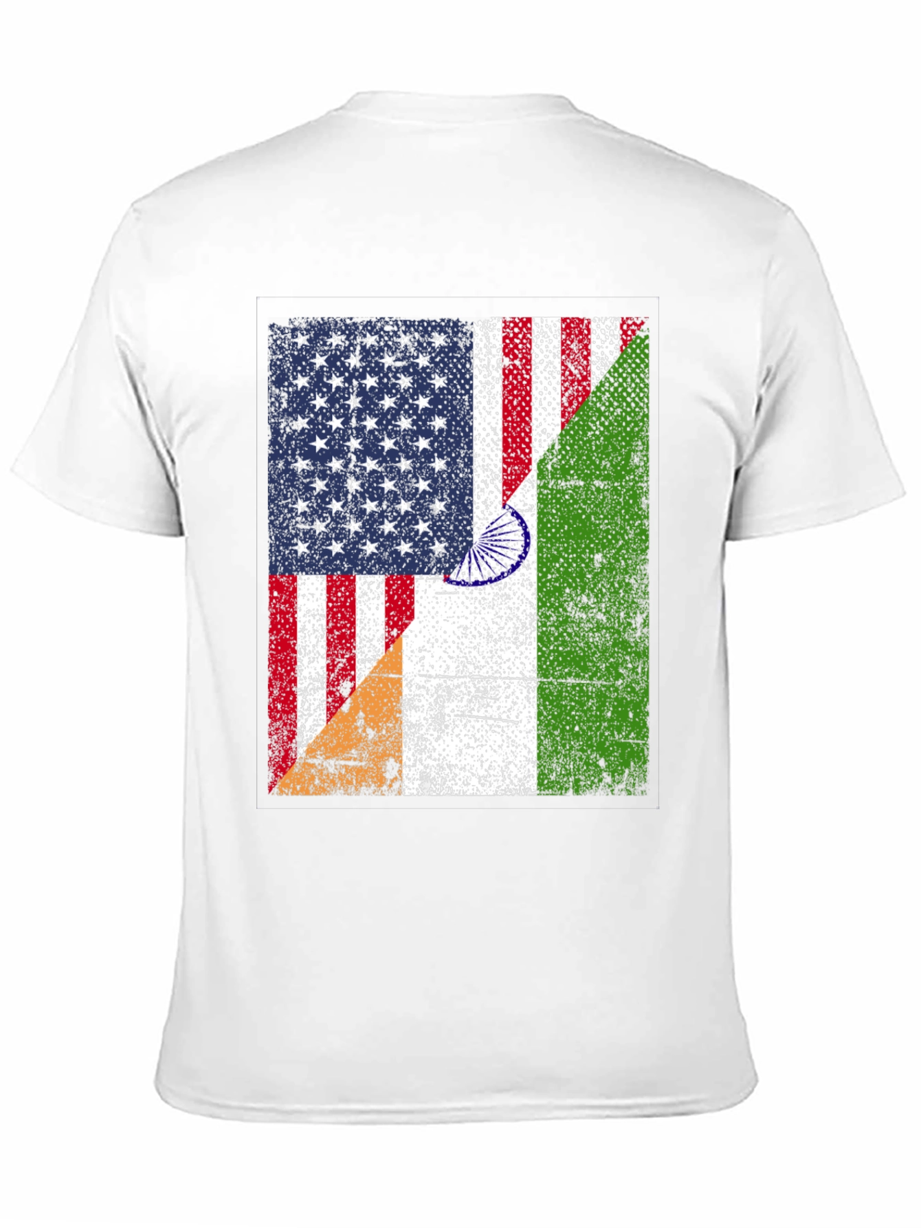 USA India Flag Graphic T-Shirt