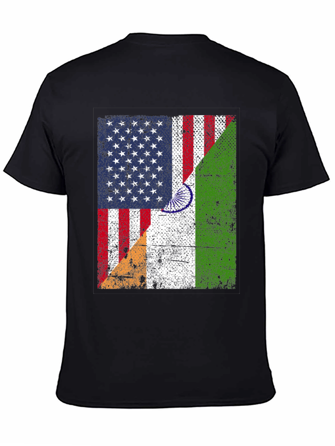 USA India Flag Graphic T-Shirt
