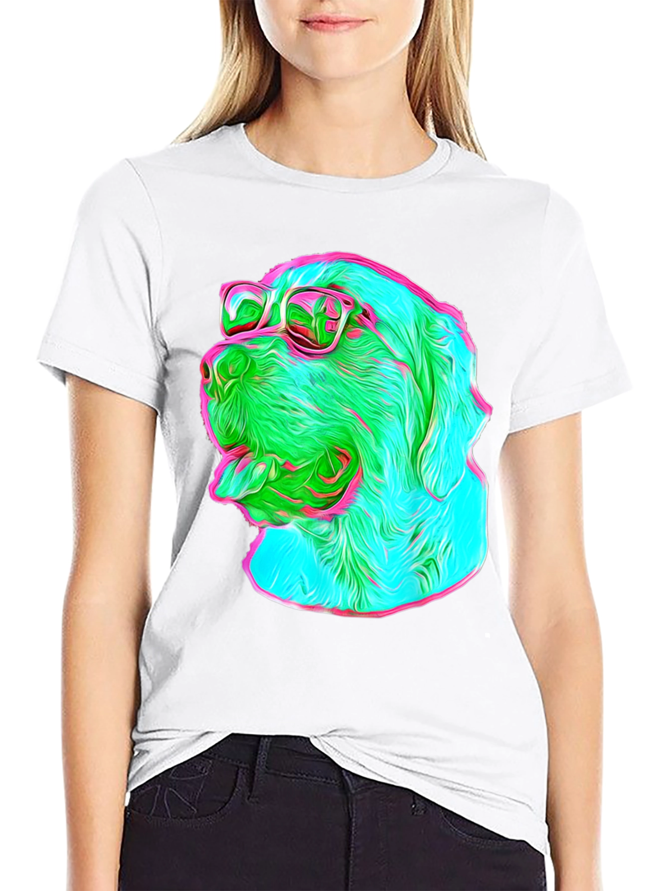 Cool Dog Tee - Sunglasses Graphic Print