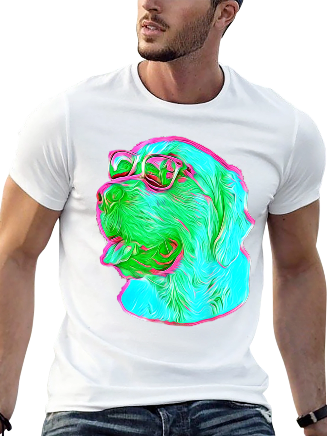 Cool Dog Tee - Sunglasses Graphic Print