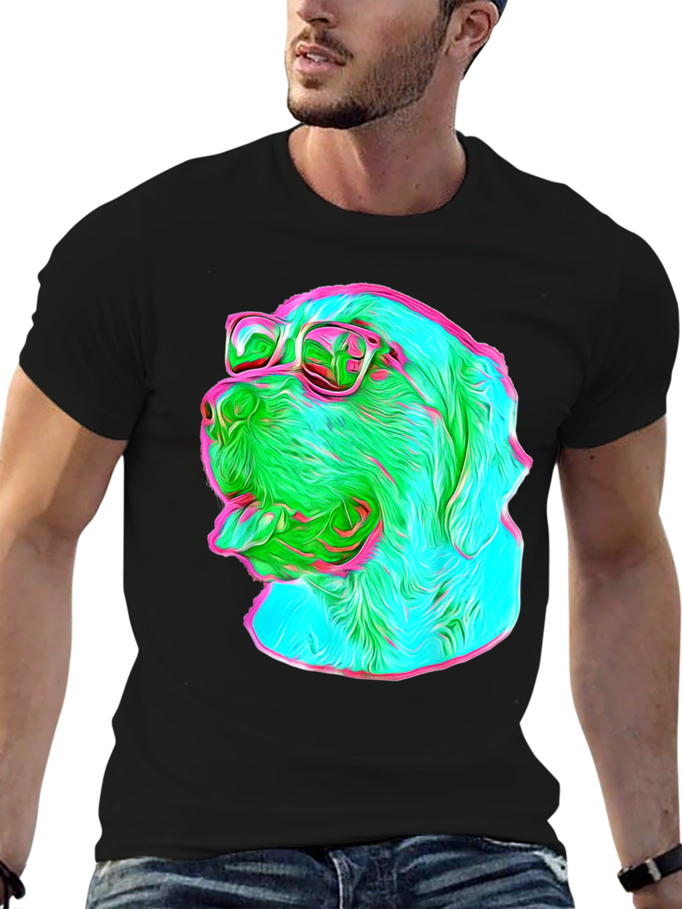 Cool Dog Tee - Sunglasses Graphic Print
