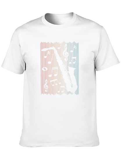 Saxophone Music Retro T-Shirt - Black