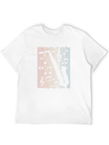Saxophone Music Retro T-Shirt - Black