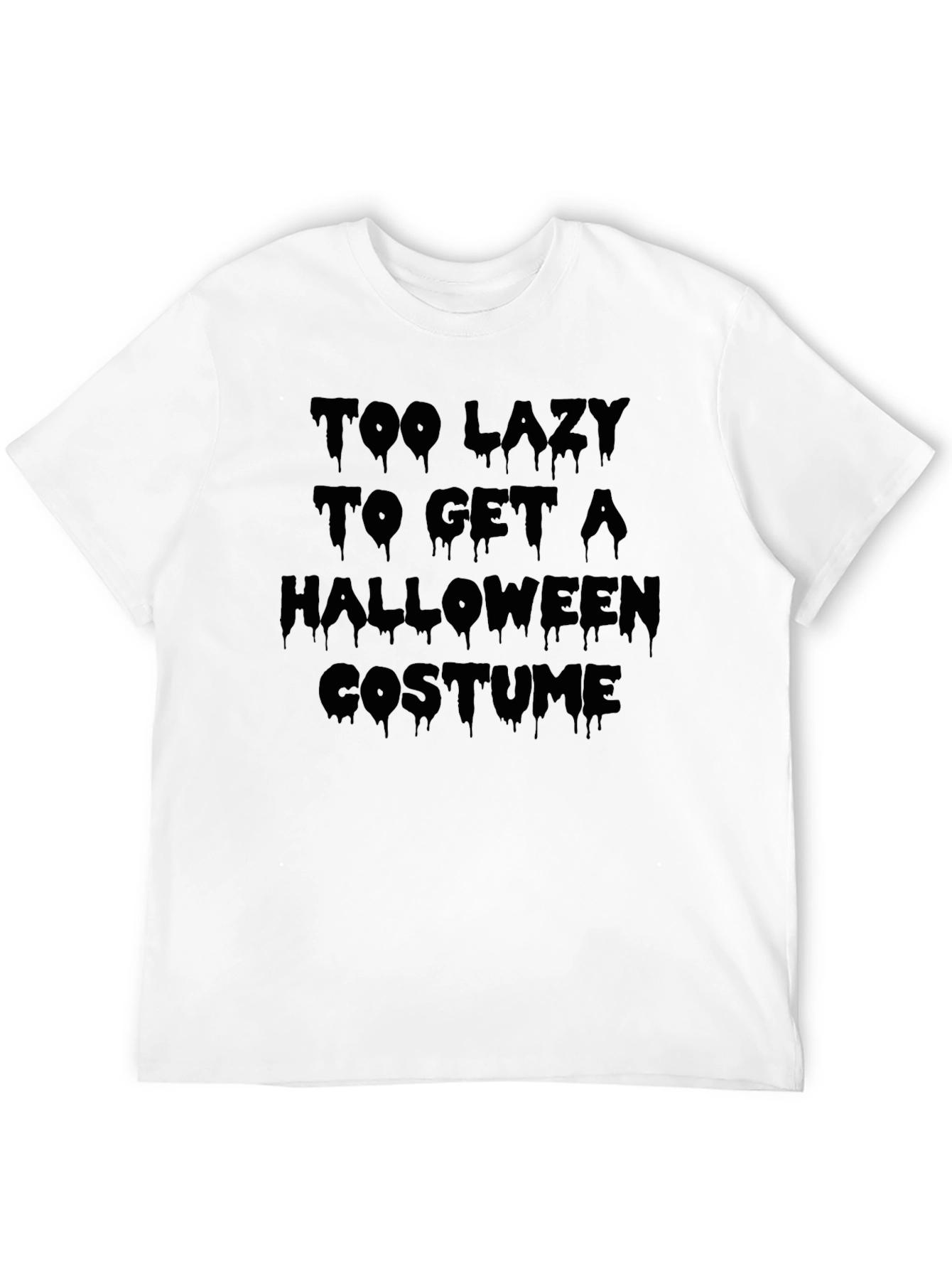 Lazy Halloween Costume T-Shirt - Mens Black Tee