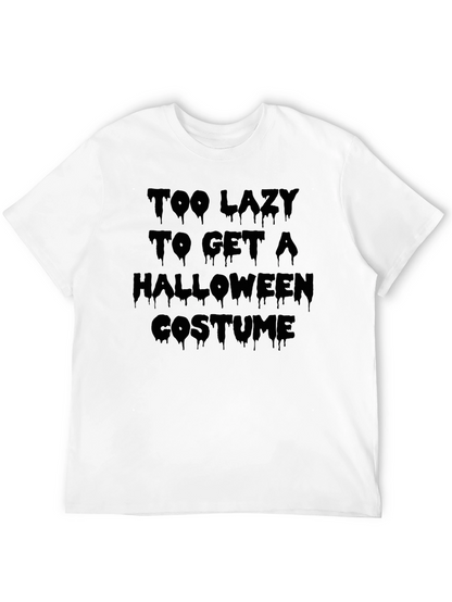 Lazy Halloween Costume T-Shirt - Mens Black Tee