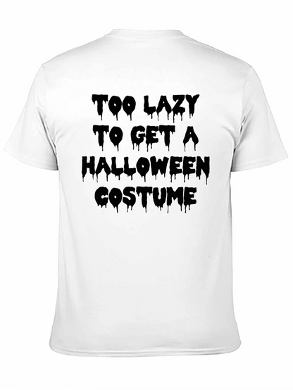 Lazy Halloween Costume T-Shirt - Mens Black Tee