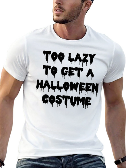 Lazy Halloween Costume T-Shirt - Mens Black Tee