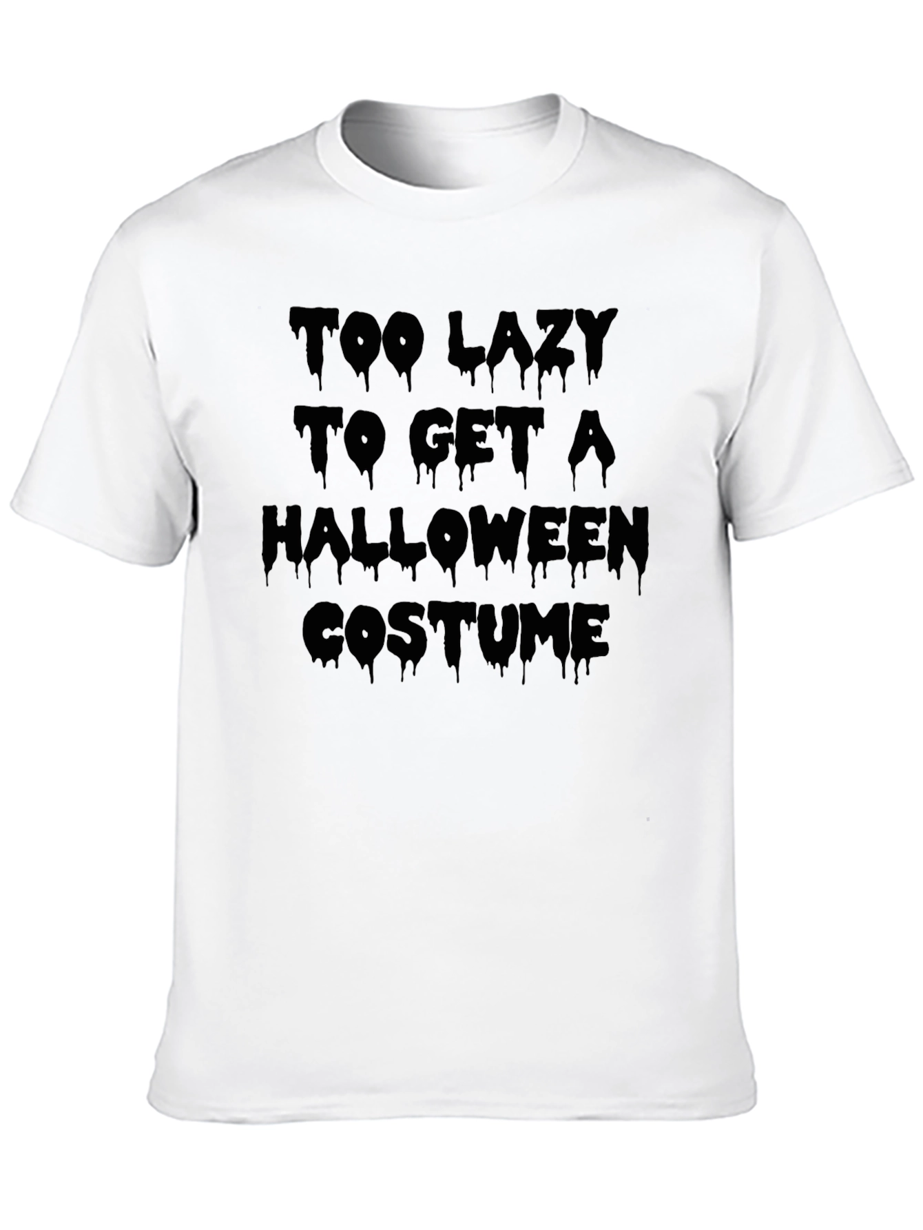 Lazy Halloween Costume T-Shirt - Mens Black Tee