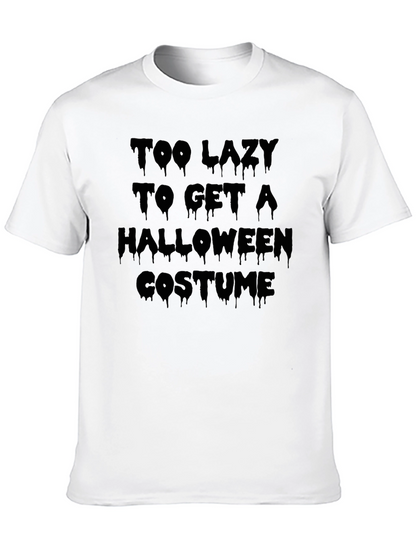 Lazy Halloween Costume T-Shirt - Mens Black Tee