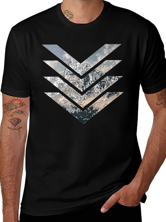 Mountain Arrow T-Shirt - Stylish Geometric Design