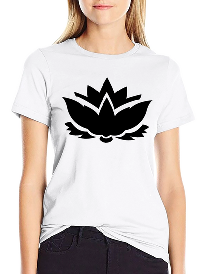Black Lotus Graphic Tee - Modern Comfort