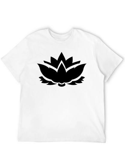Black Lotus Graphic Tee - Modern Comfort