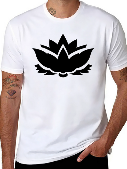 Black Lotus Graphic Tee - Modern Comfort