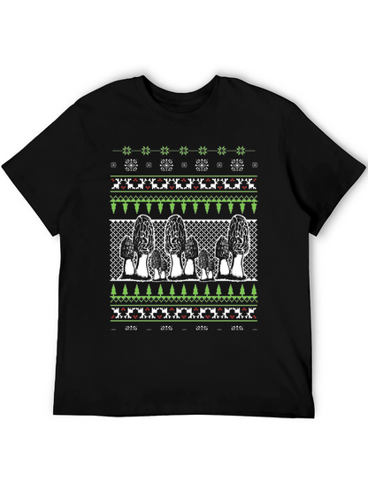Morel Mushroom Ugly Christmas Sweater T-Shirt