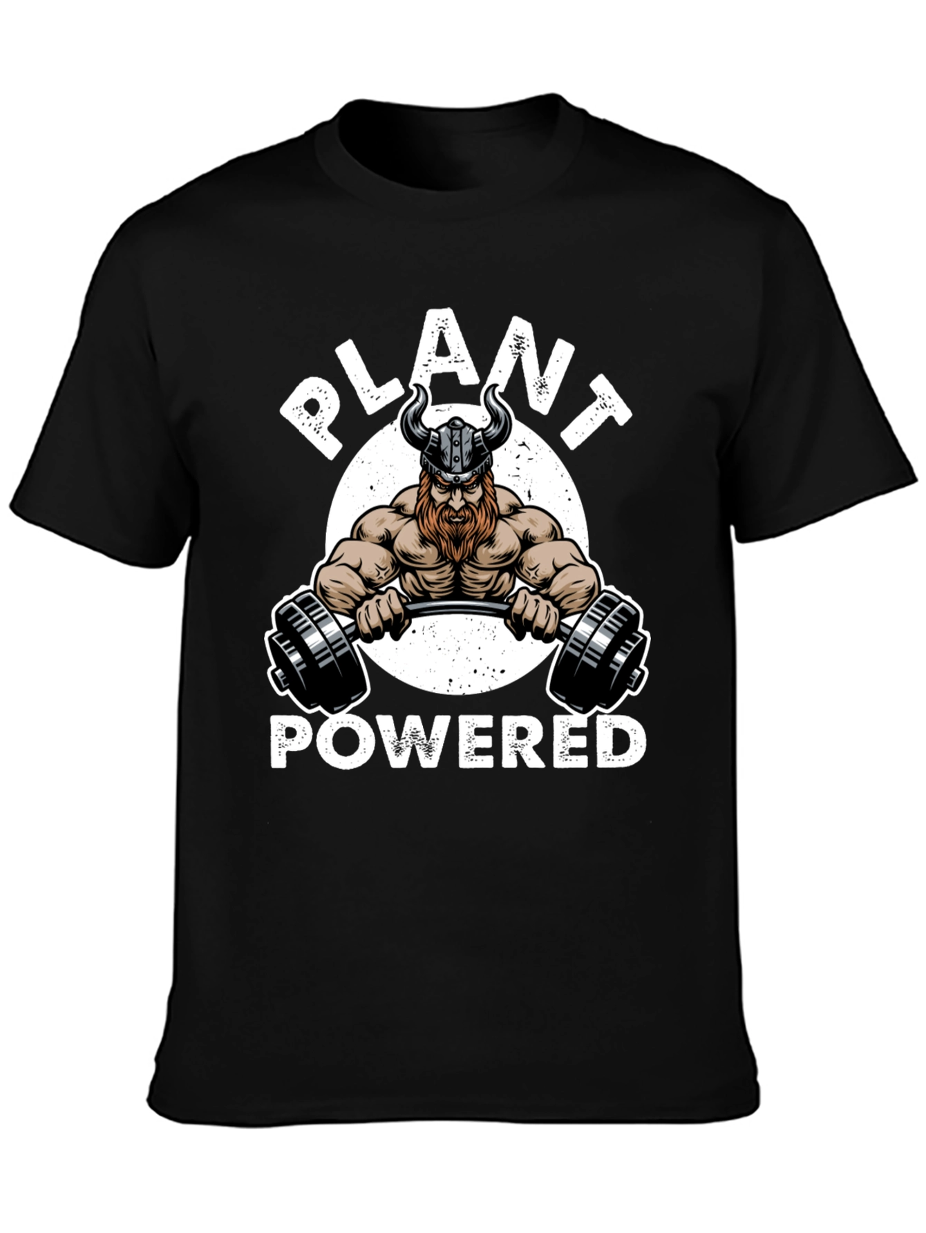 Plant Powered Viking Gym Black T-Shirt