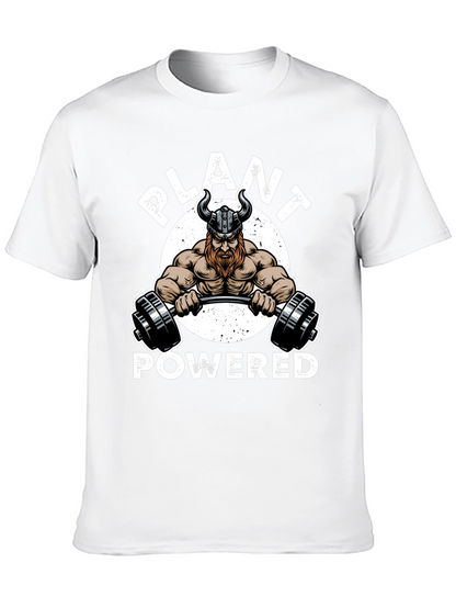 Plant Powered Viking Gym Black T-Shirt