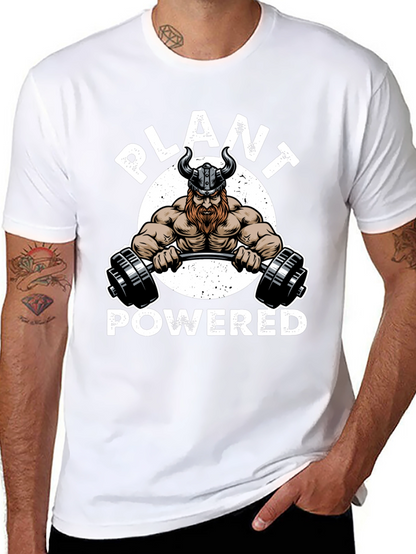 Plant Powered Viking Gym Black T-Shirt