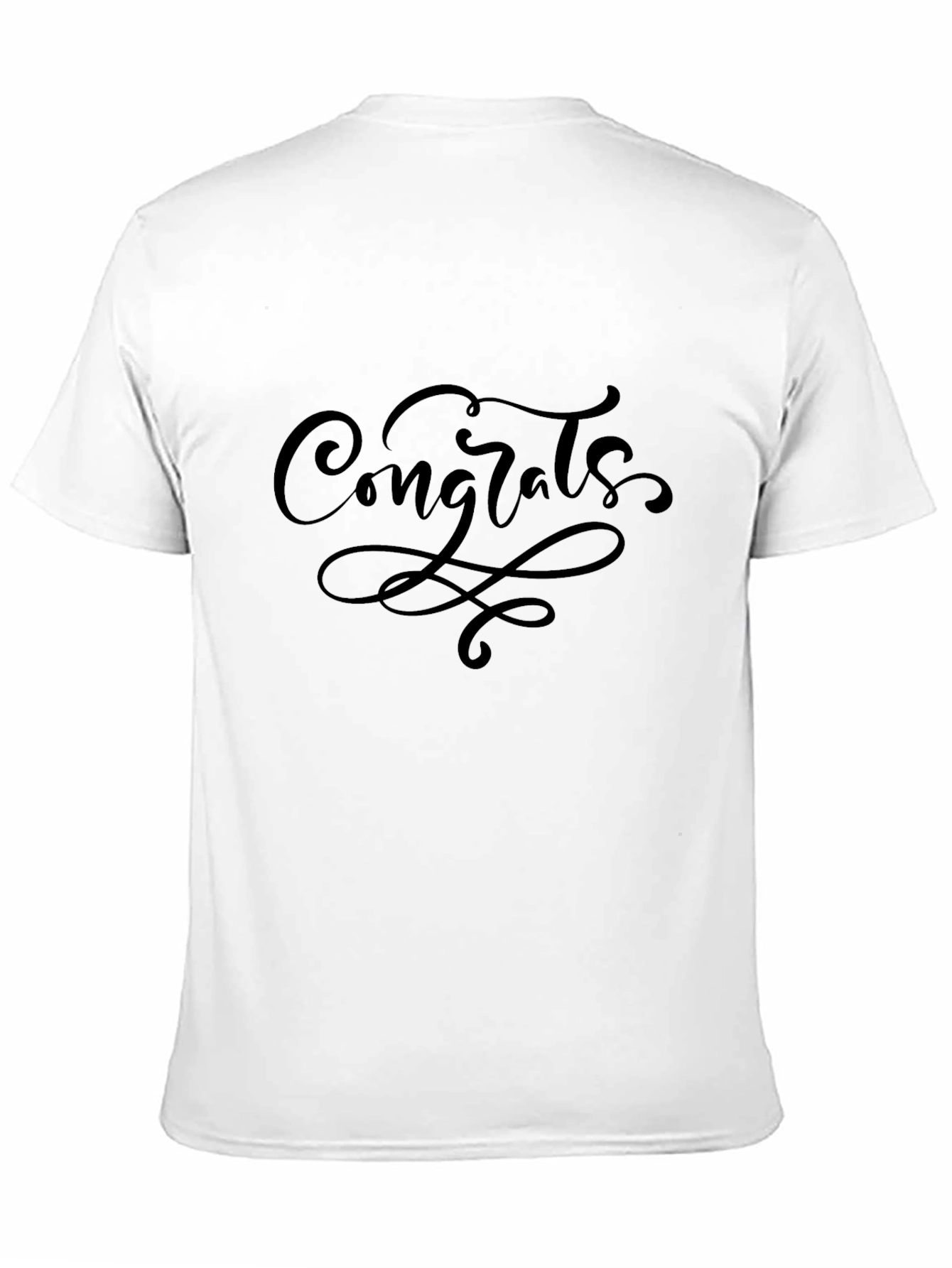 Congrats Graphic T-Shirt - Stylish Black Tee