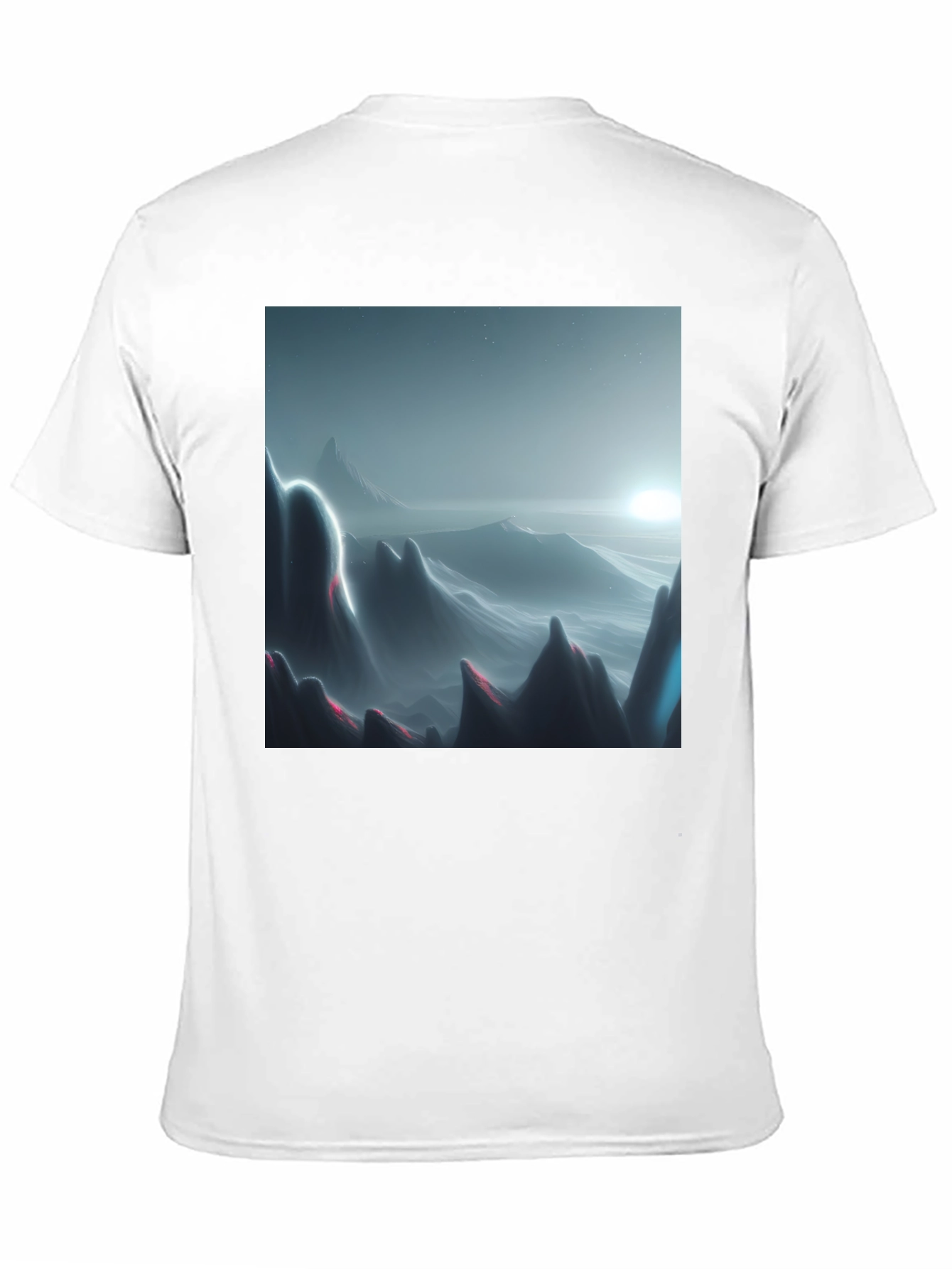 Modern Mountainscape Graphic Tee - Black