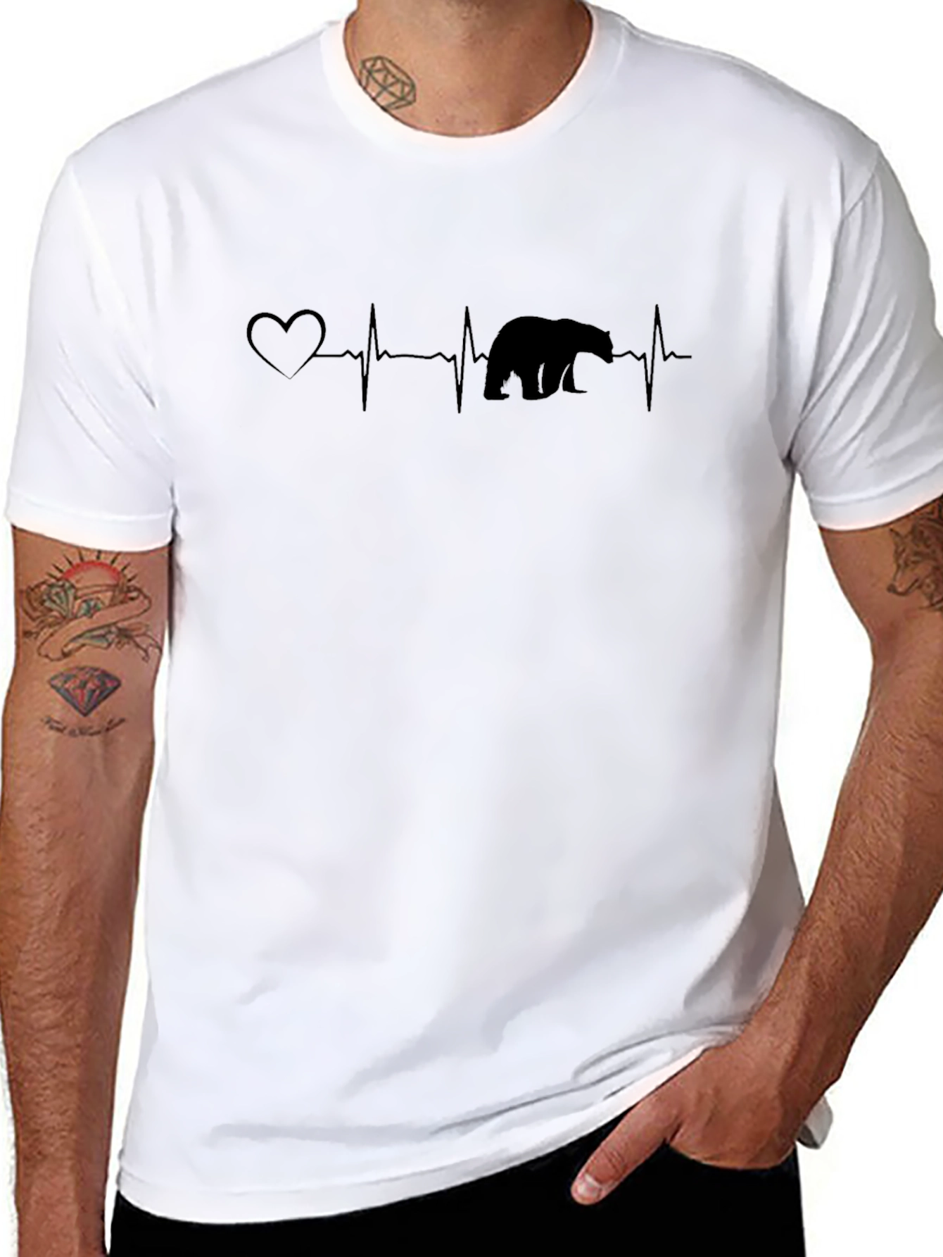 Bear Heartbeat Graphic Tee